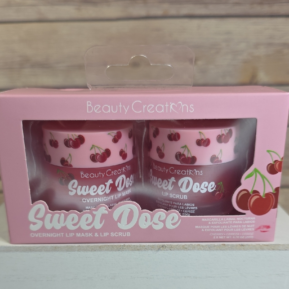 Beauty Creations Sweet Dose Cherry Lip Mask & Scrub Duo